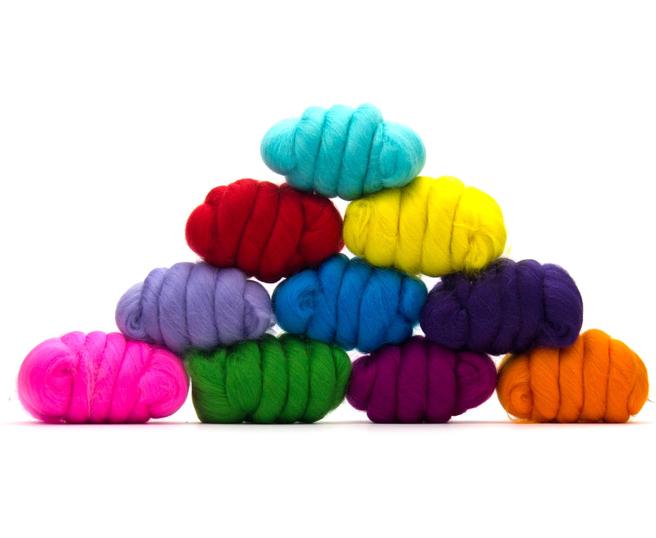 Bewitching Fibers Mini Merino Tops Collection - Sunny Day - 10 colors Bewitching Fibers Mini Merino Tops Collection - Sunny Day - 10 colors